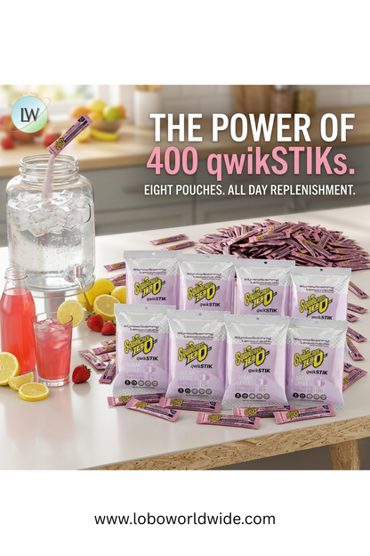 Sqwincher Qwik Stik ZERO Sugar, 0.11 oz, Pack, Yields 20 oz,400pk(Various Flavours)
