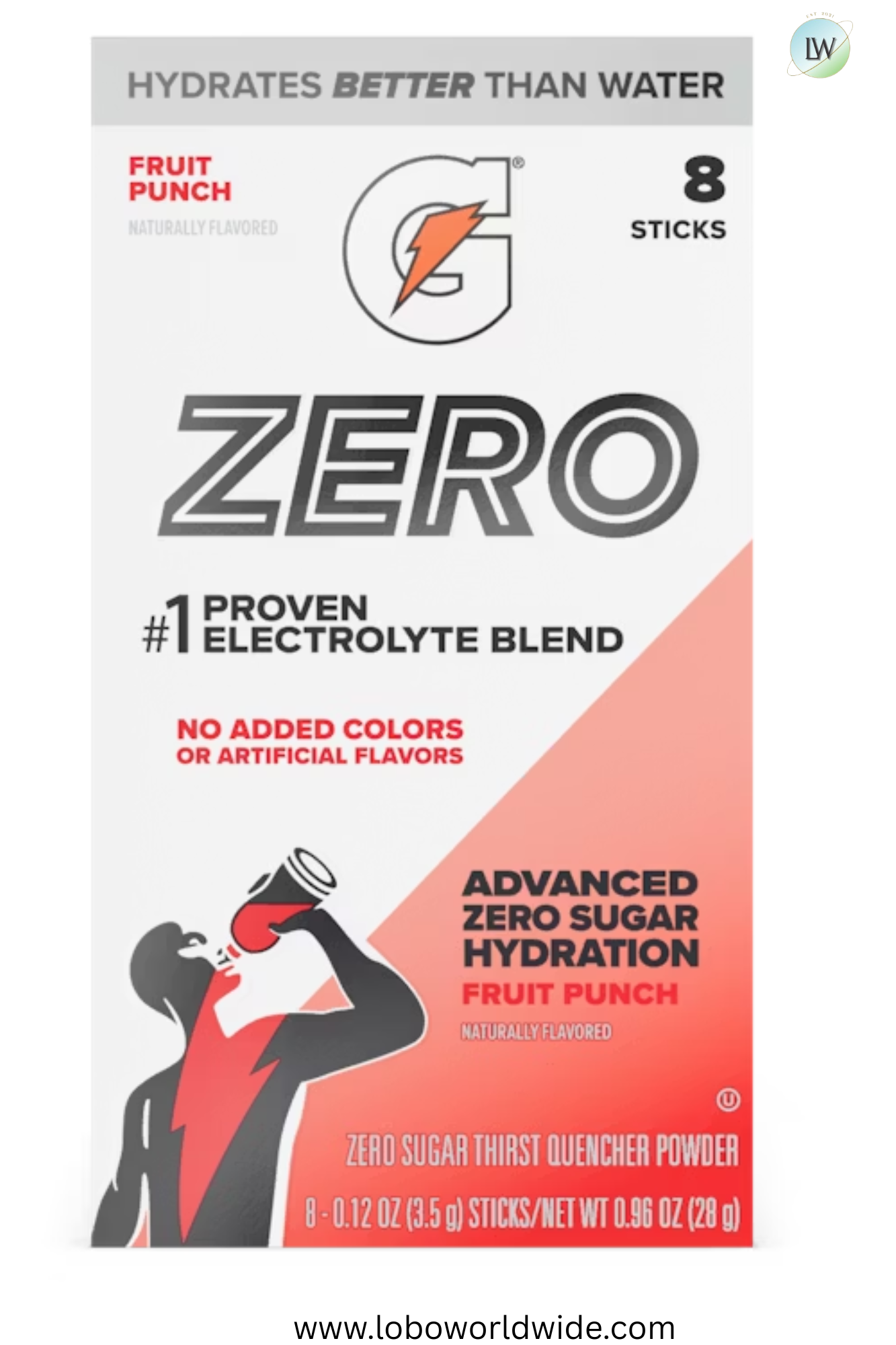 Gatorade Zero sugar hydration - 32 sticks (Pack of 4 with 8 sticks in each pack)(Various Flavours)