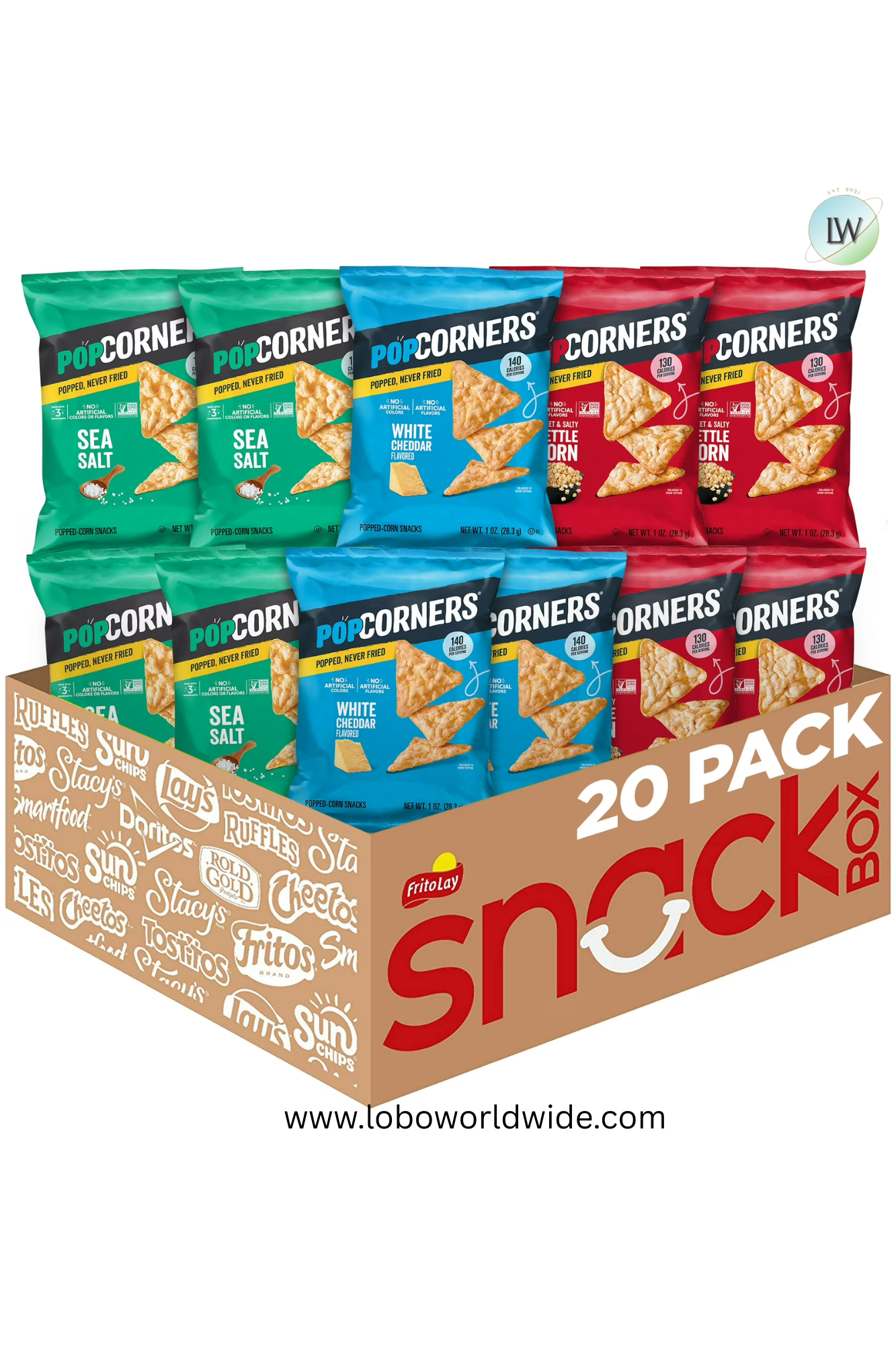 PopCorners Snacks, Chips Gluten Free, 1 oz (Pack of 20)