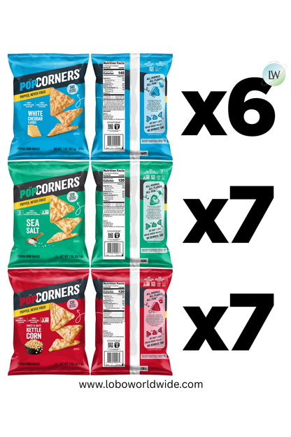 PopCorners Snacks, Chips Gluten Free, 1 oz (Pack of 20)