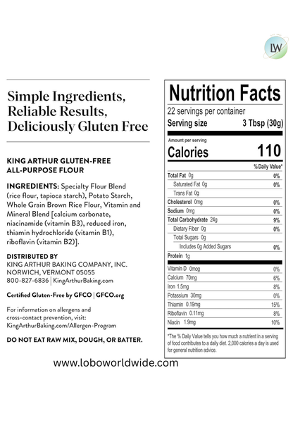 King Arthur, Gluten Free All-Purpose Flour, 24 oz, 1 Bag