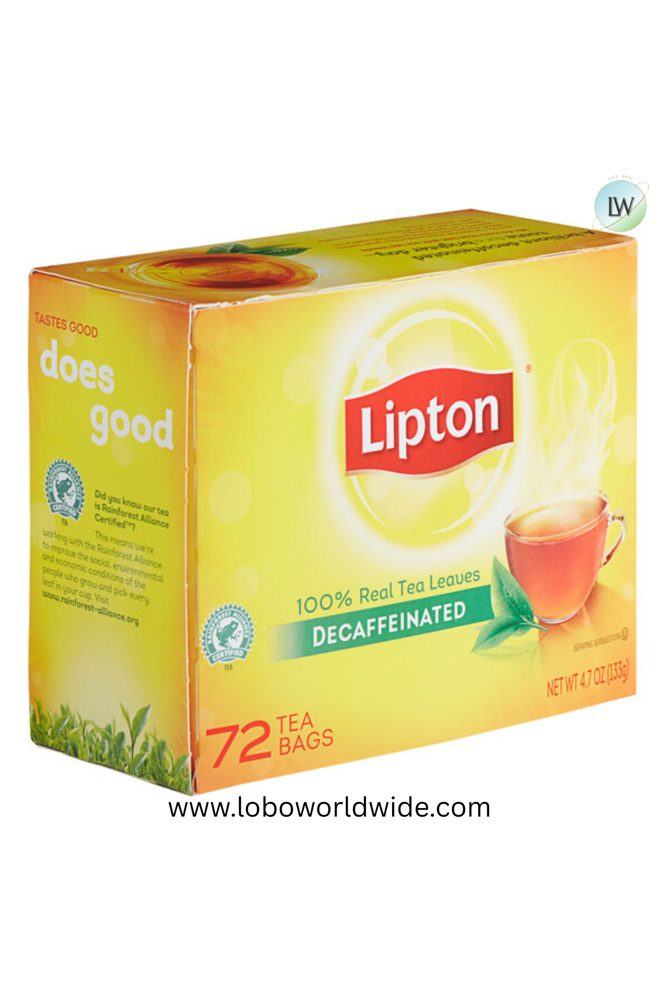 Lipton Decaffeinated Black Tea Bags (Various Sizes)