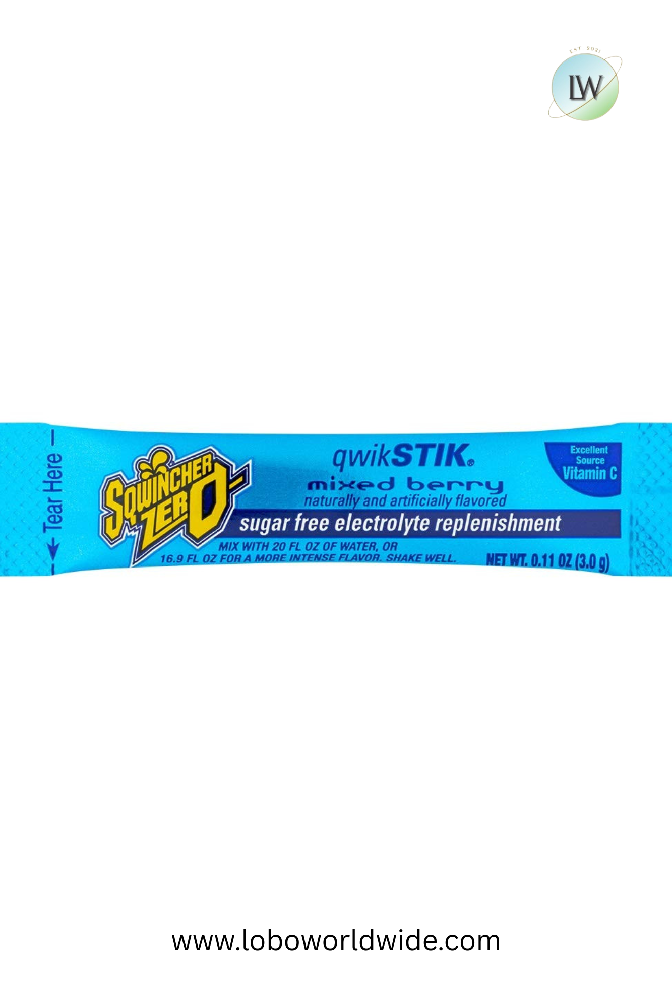 Sqwincher Qwik Stik ZERO Sugar, 0.11 oz, Pack, Yields 20 oz,500pk(Various Flavours)