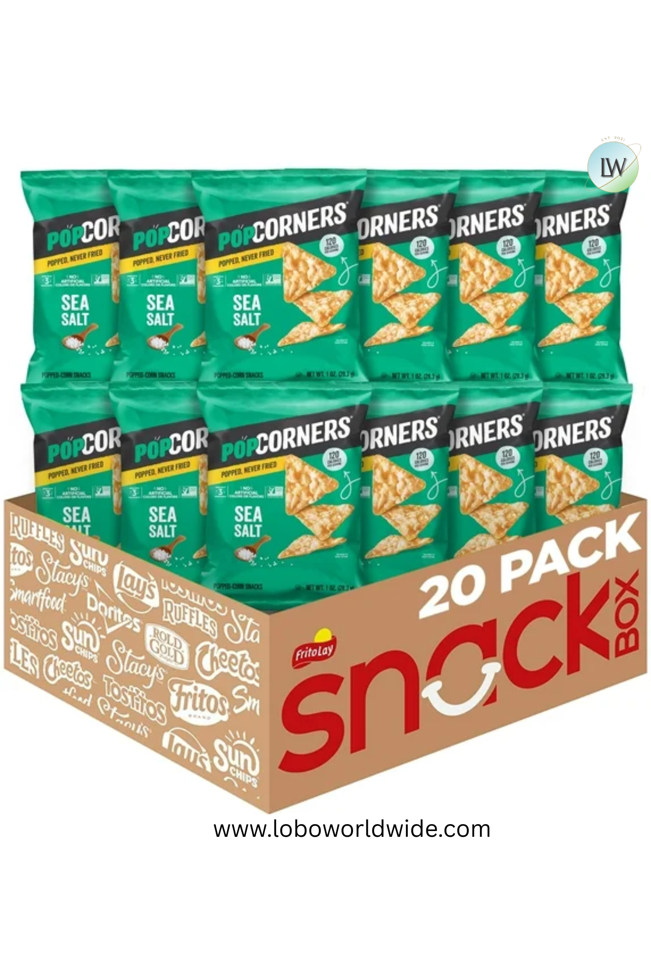 PopCorners Snacks, Chips Gluten Free, 1 oz (Pack of 20)