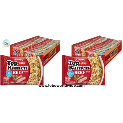 Nissin Top Ramen Noodle Soup, 3 Ounce (Pack of 48)