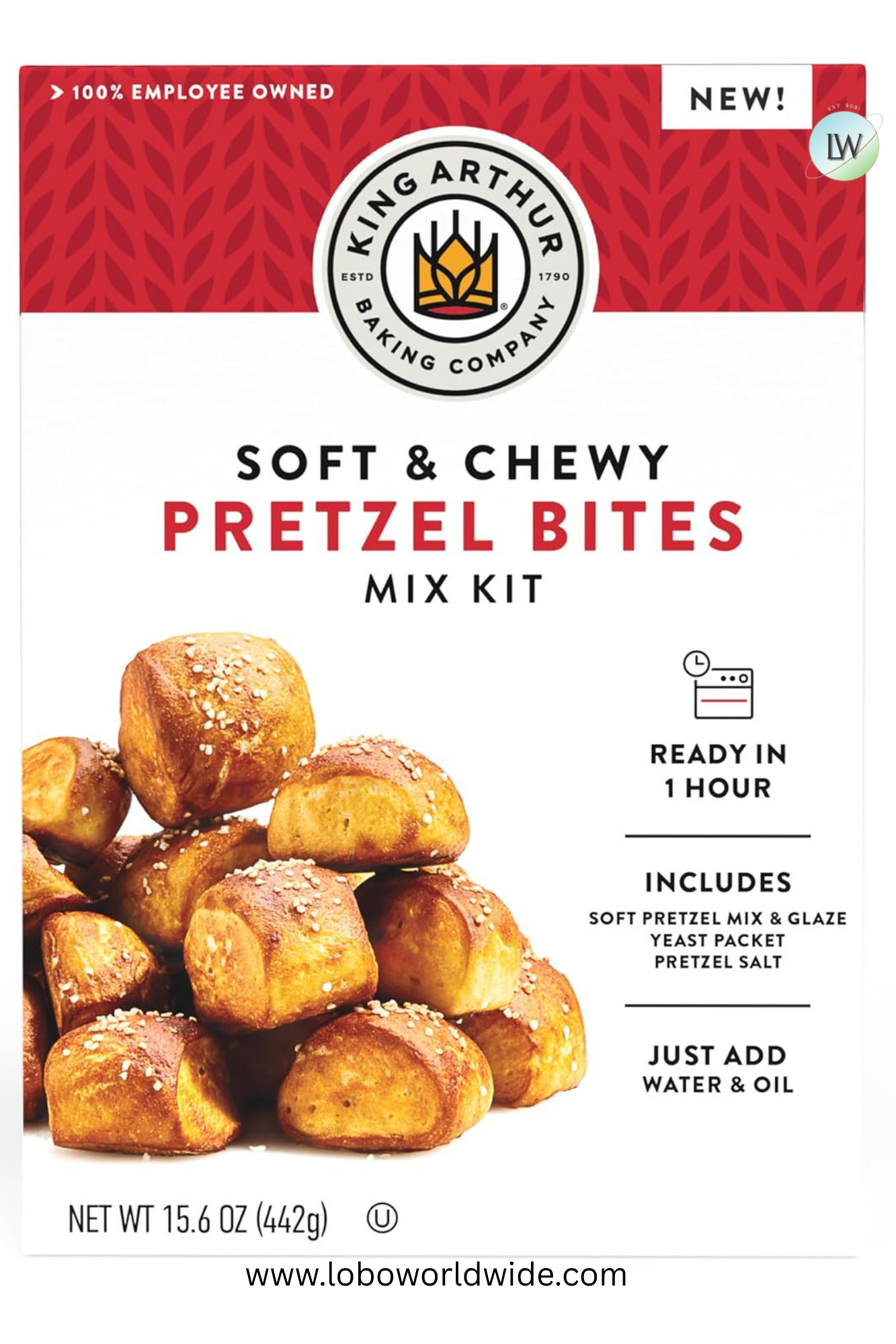 King Arthur Baking Company Soft & Chewy Pretzel Bites Mix Kit 15.6 oz.