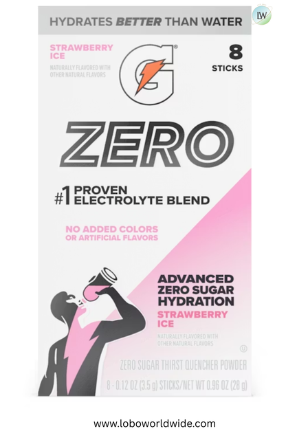 Gatorade Zero sugar hydration - 32 sticks (Pack of 4 with 8 sticks in each pack)(Various Flavours)