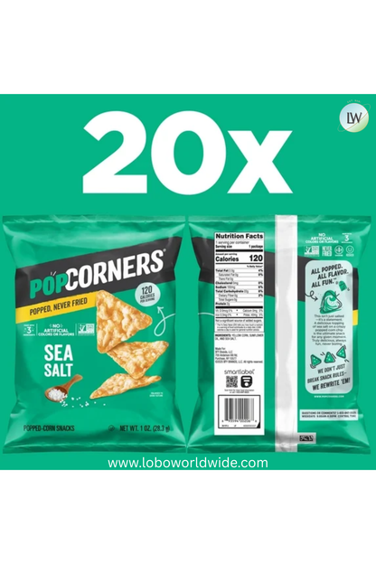 PopCorners Snacks, Chips Gluten Free, 1 oz (Pack of 20)