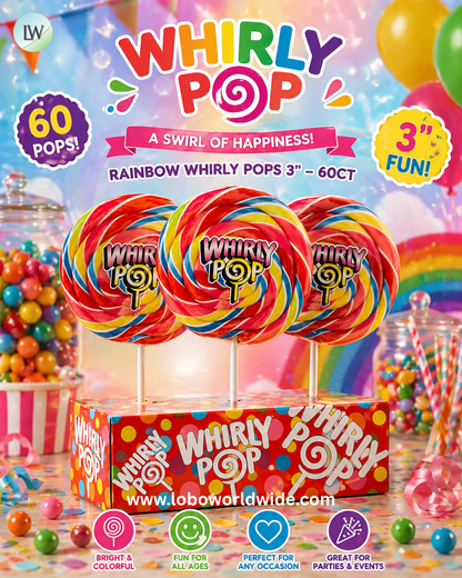 Rainbow Whirly Pops