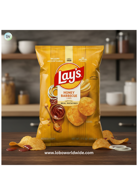 Lay's Honey BBQ Flavored Potato Chips, 7.5 oz Bag