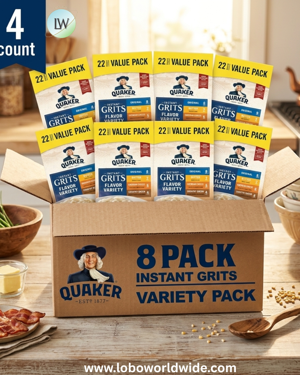 Quaker, Instant Grits Variety Pack, 0.98 oz, 22 Packets