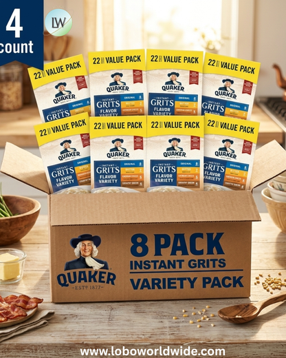 Quaker, Instant Grits Variety Pack, 0.98 oz, 22 Packets