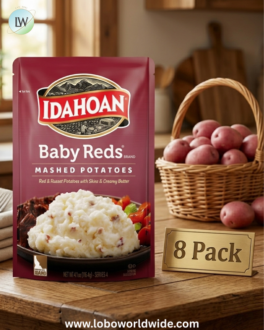 (8 pack) Idahoan Baby Reds Mashed Potatoes Side Dish, 4.1 oz