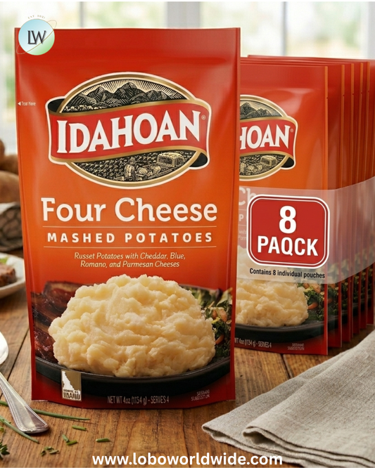(8 pack) Idahoan Four Cheese Mashed Potatoes, 4 oz
