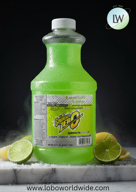 Sqwincher Liquid Concentrate, Yields 5-Gallon, "No Stir Formula", Lemon Lime, 64-Ounce