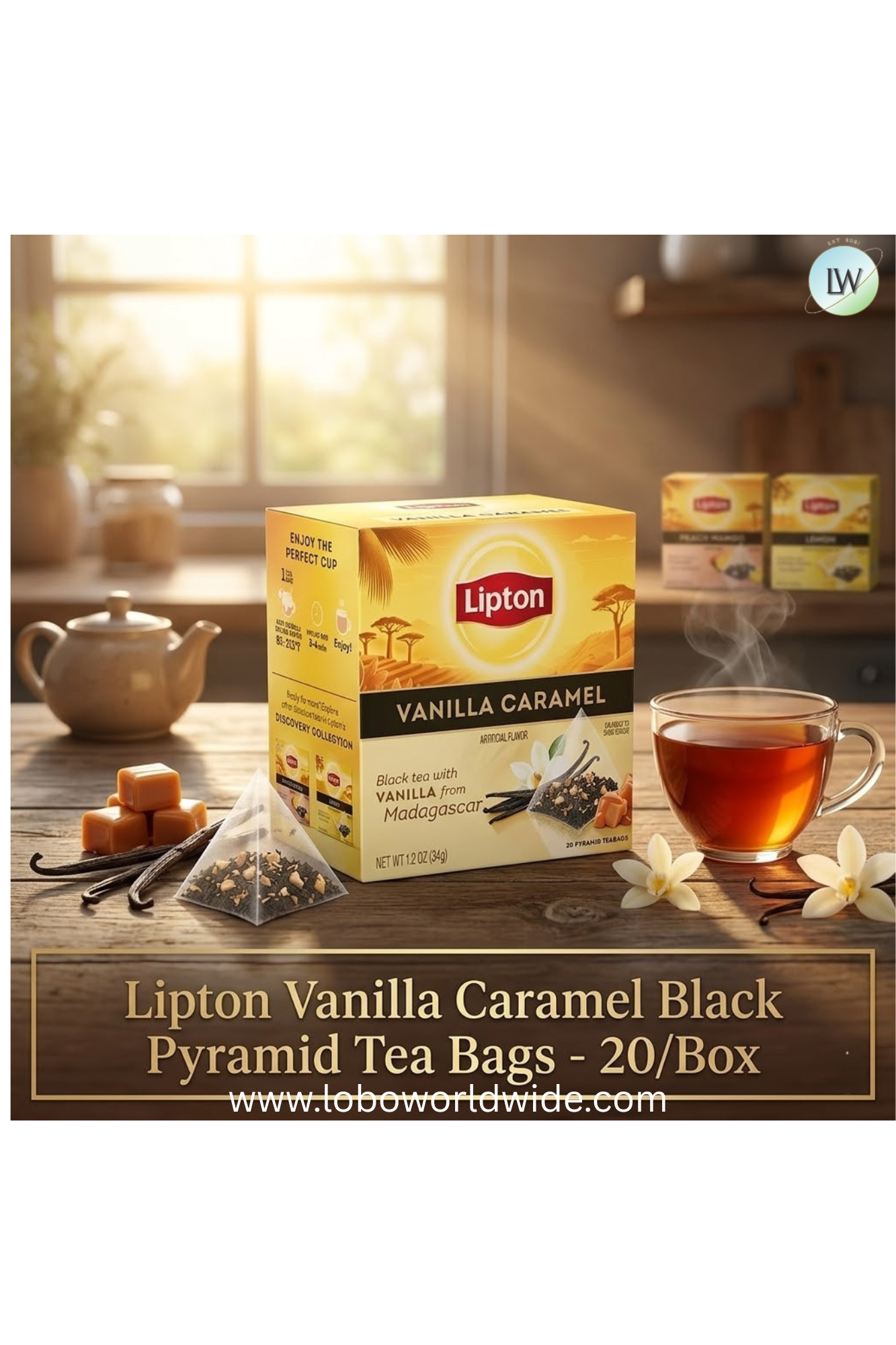Lipton Black Pyramid Tea Bags - 20/Box(Various Flavours)