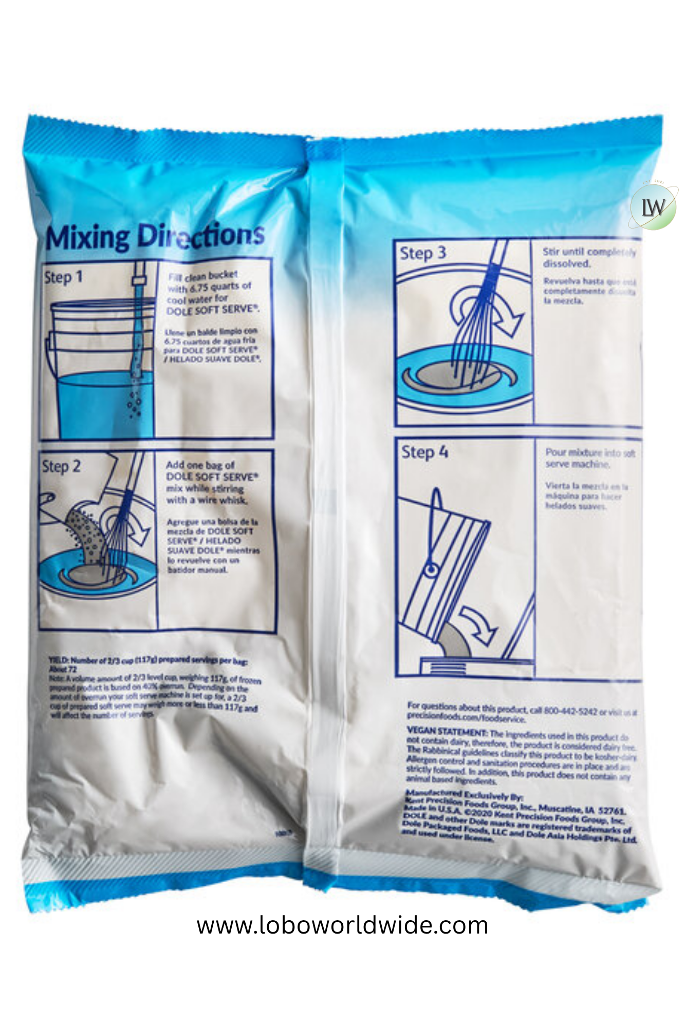 DOLE SOFT SERVE Soft Serve Mix 4.4 lb