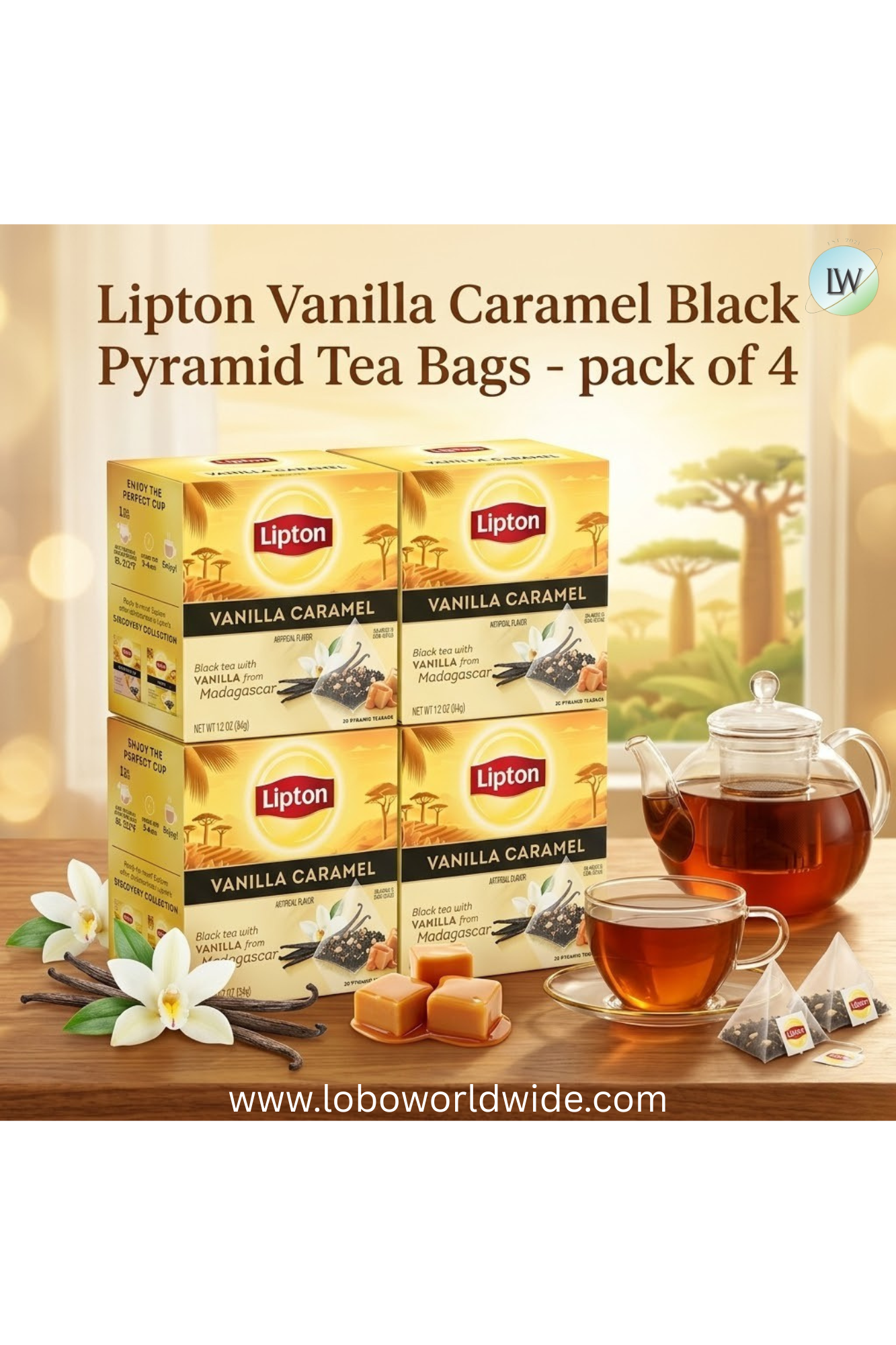 Lipton Black Pyramid Tea Bags - 80/Box(Various Flavours)