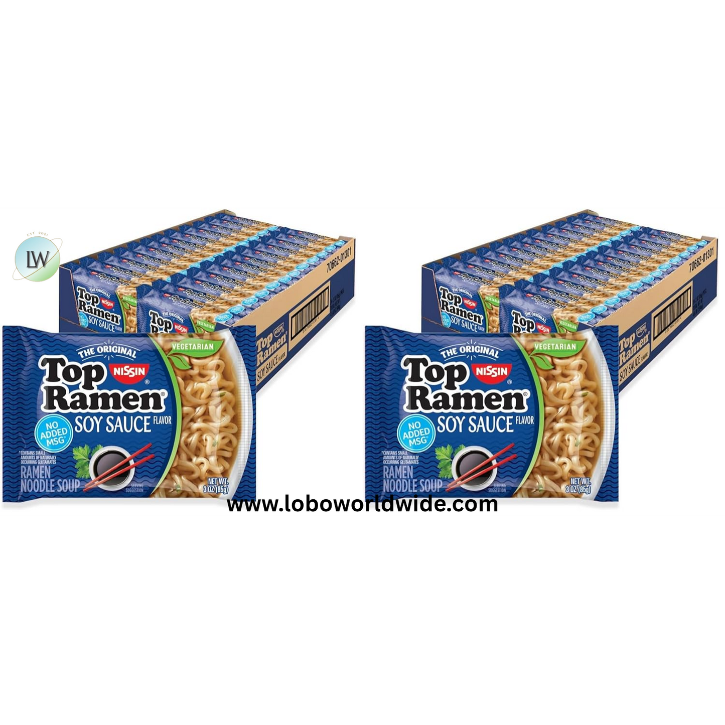 Nissin Top Ramen Noodle Soup, 3 Ounce (Pack of 24)