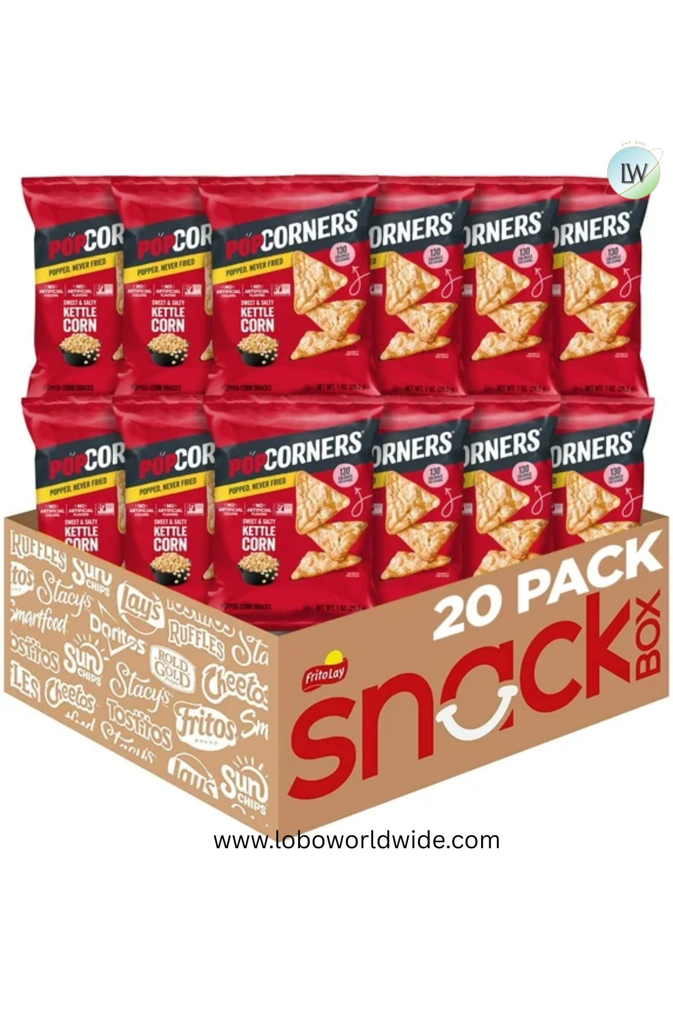 PopCorners Snacks, Chips Gluten Free, 1 oz (Pack of 20)