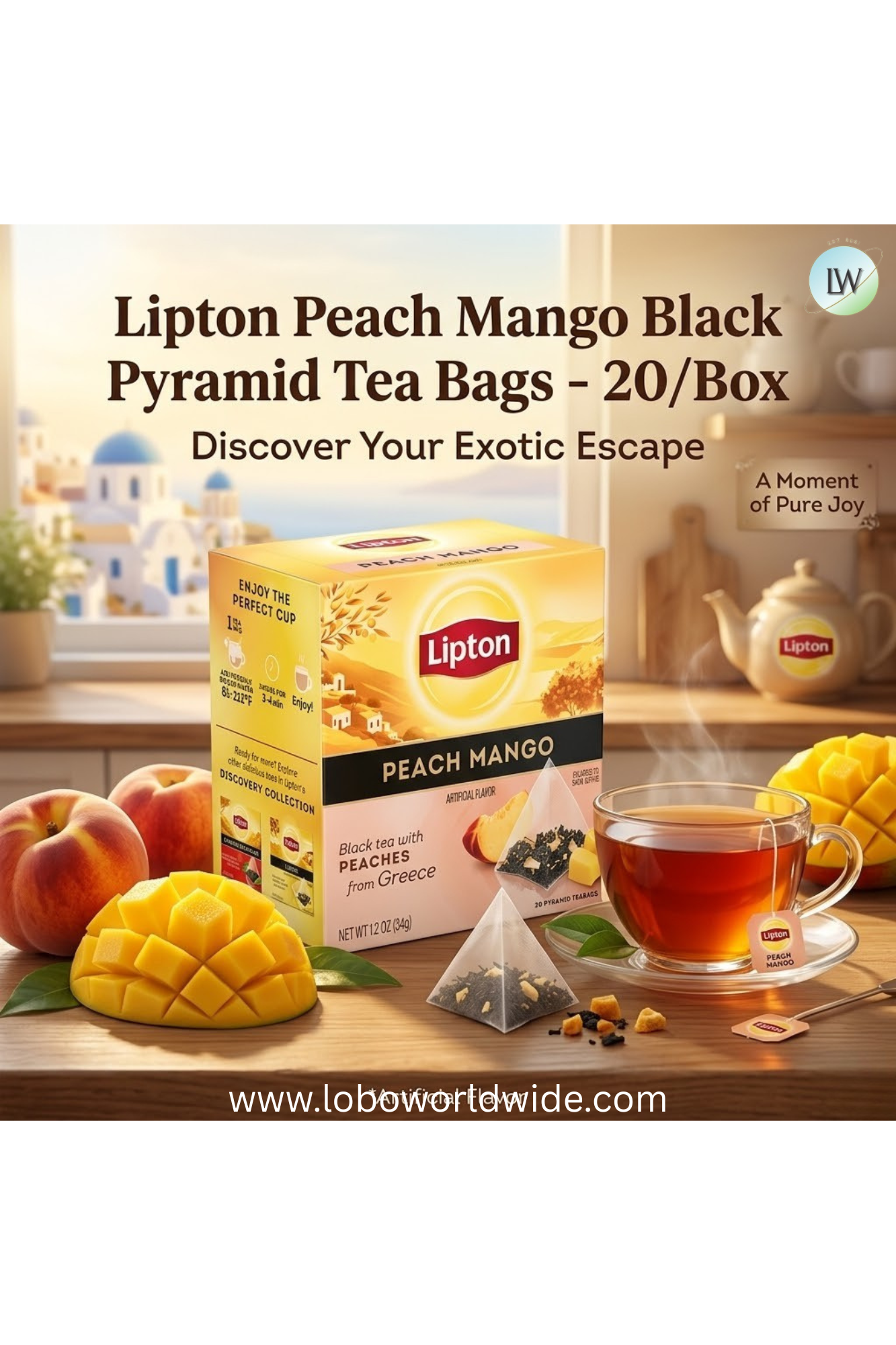 Lipton Black Pyramid Tea Bags - 20/Box(Various Flavours)