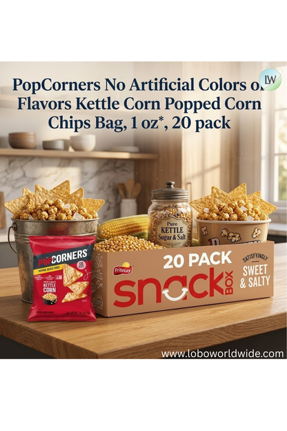 PopCorners Snacks, Chips Gluten Free, 1 oz (Pack of 20)