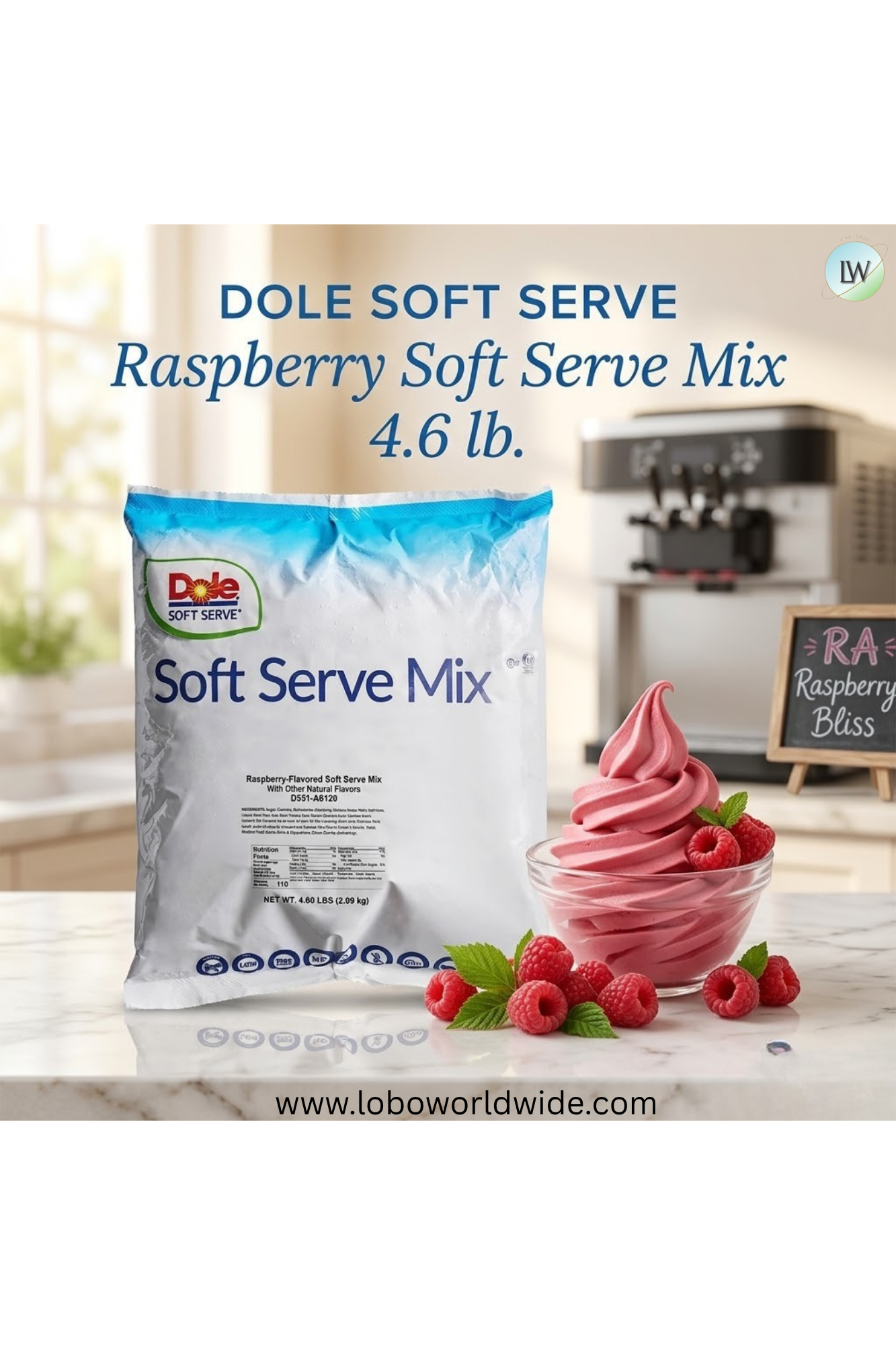 DOLE SOFT SERVE Soft Serve Mix 4.4 lb