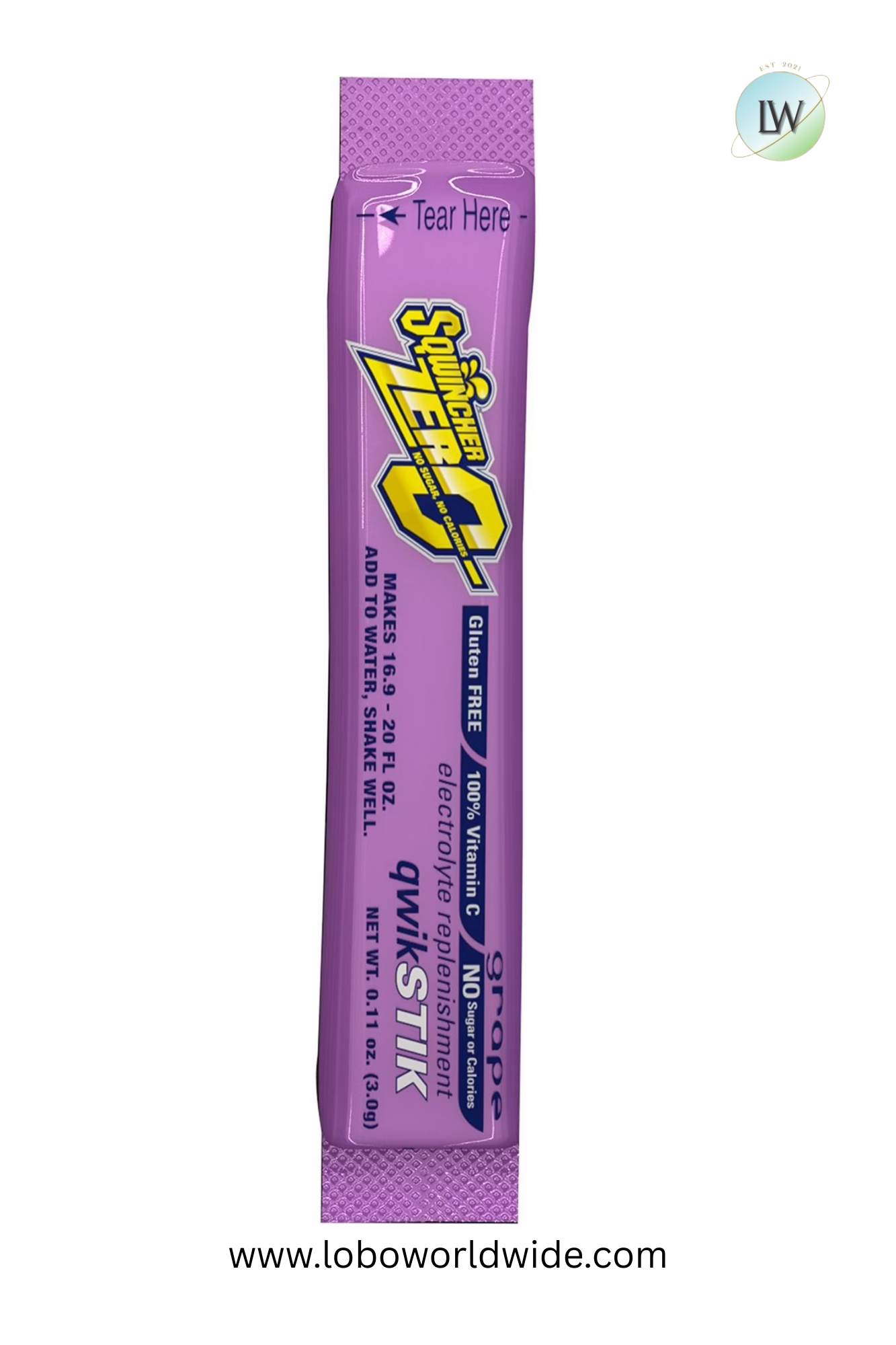 Sqwincher Qwik Stik ZERO Sugar, 0.11 oz, Pack, Yields 20 oz,500pk(Various Flavours)
