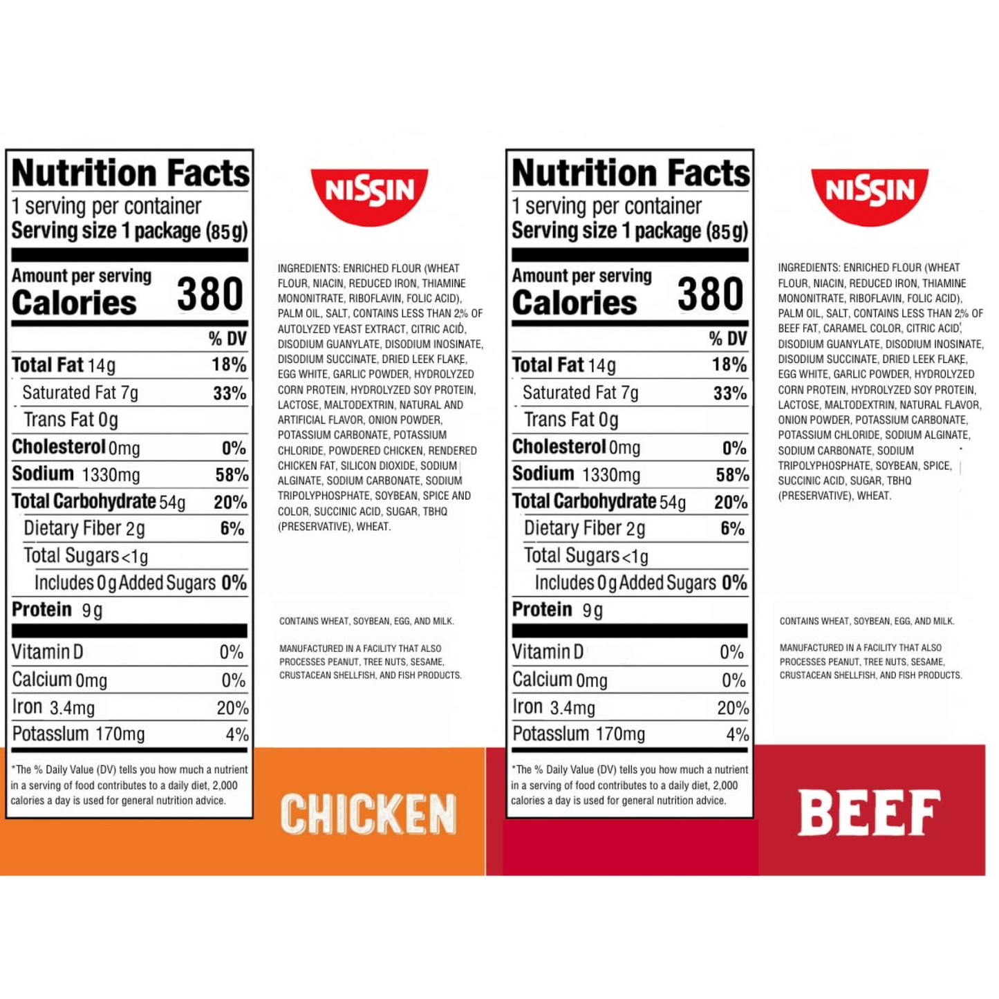 Nissin Top Ramen Noodle Soup, 3 Ounce (Pack of 48)