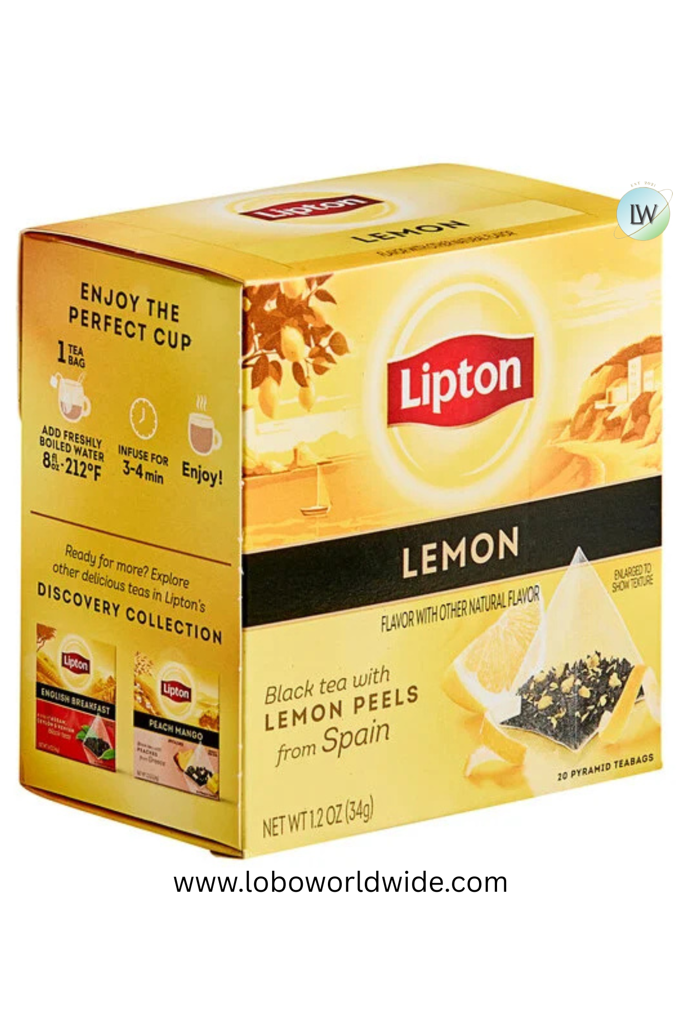 Lipton Black Pyramid Tea Bags - 80/Box(Various Flavours)
