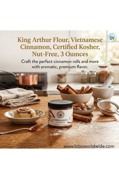 King Arthur Flour, Vietnamese Cinnamon, Certified Kosher, Nut-Free, 3 oz.