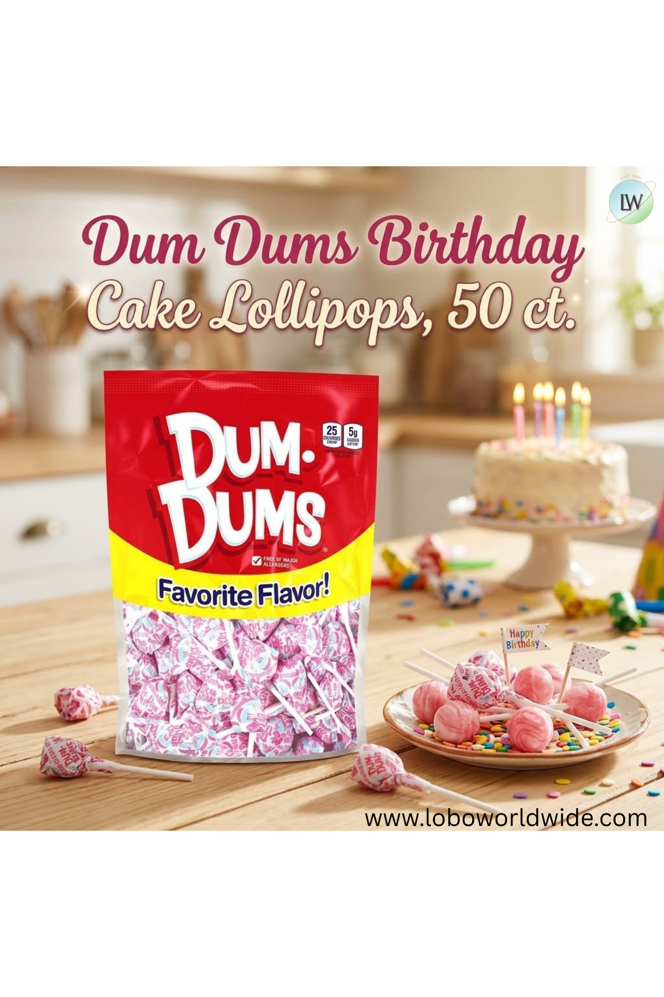 Dum Dums Lollipops, 50 ct.
