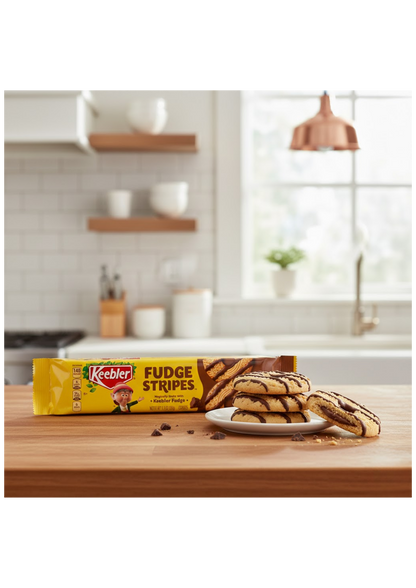 Keebler Fudge Stripes, Original Shortbread Cookies Coated in Keebler Fudge, 11.5 oz