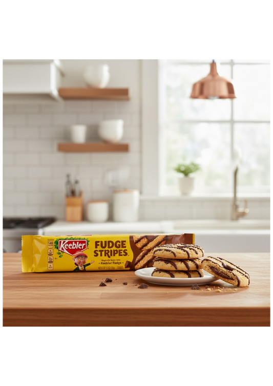 Keebler Fudge Stripes, Original Shortbread Cookies Coated in Keebler Fudge, 11.5 oz