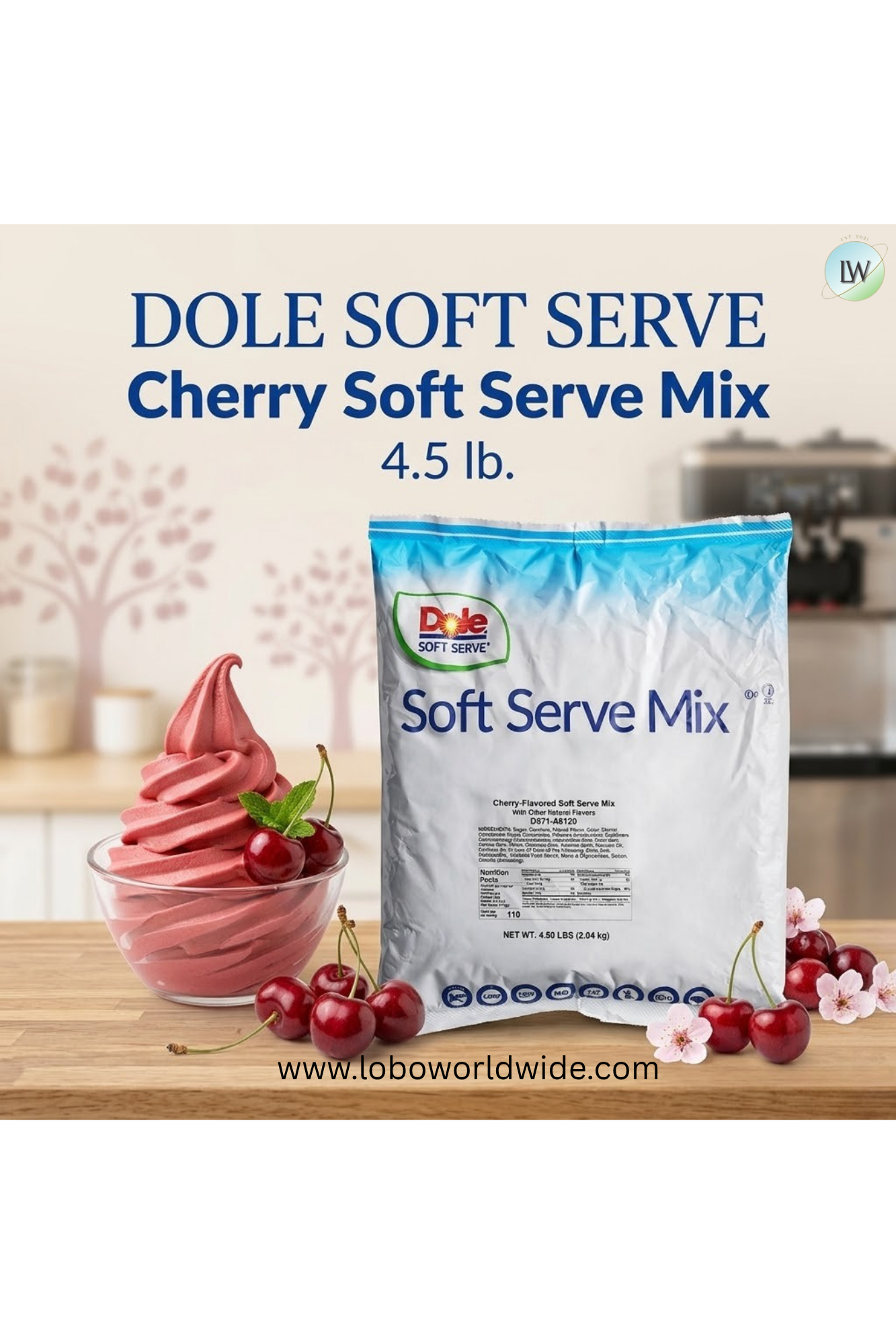 DOLE SOFT SERVE Soft Serve Mix 4.4 lb