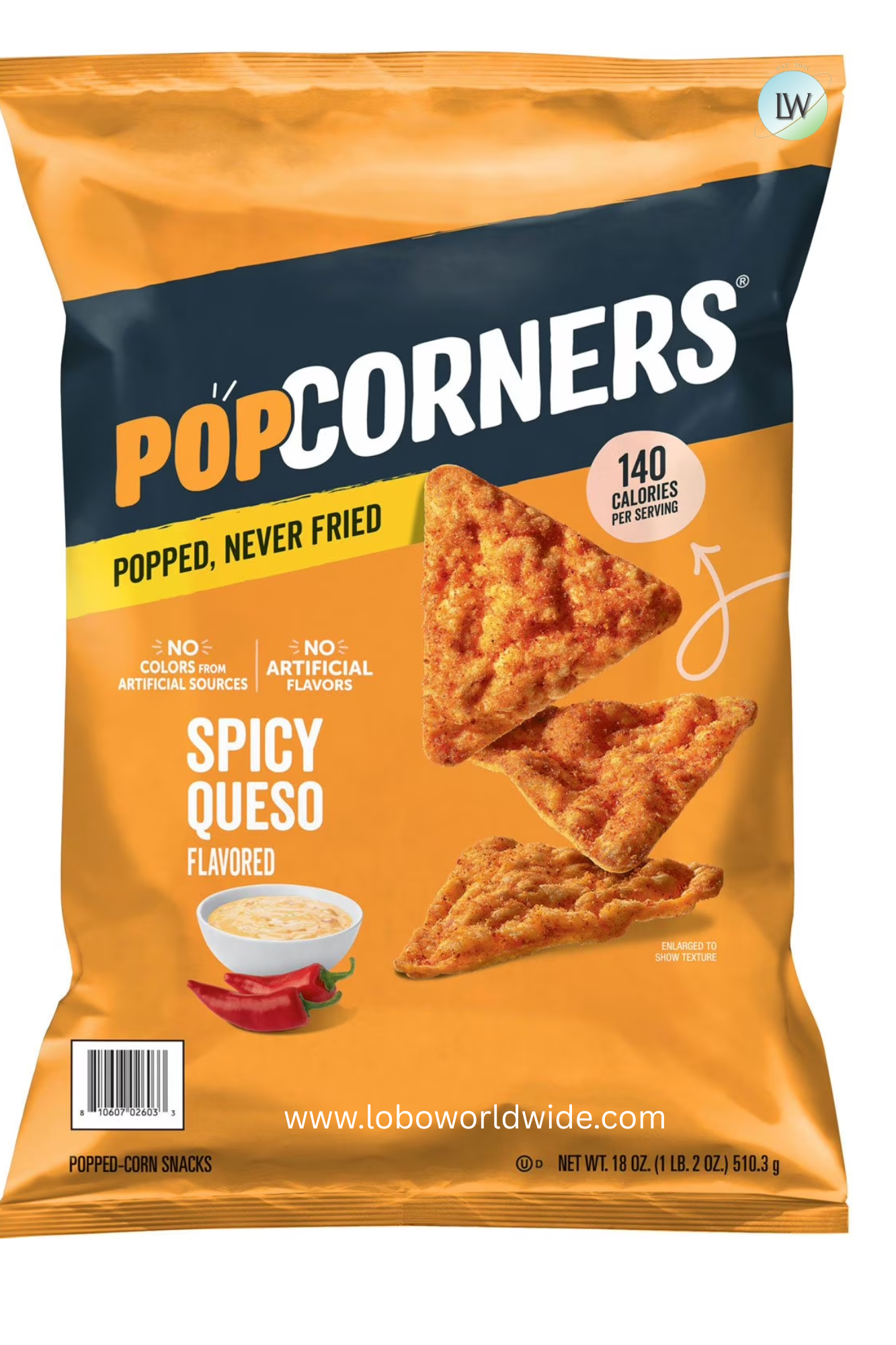 PopCorners Popped-Corn Snack, 18 oz.