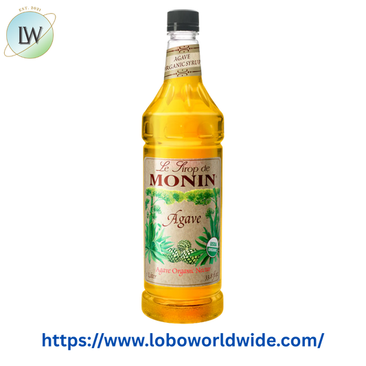 Monin Organic Agave Nectar Sweetener Syrup 1 Liter