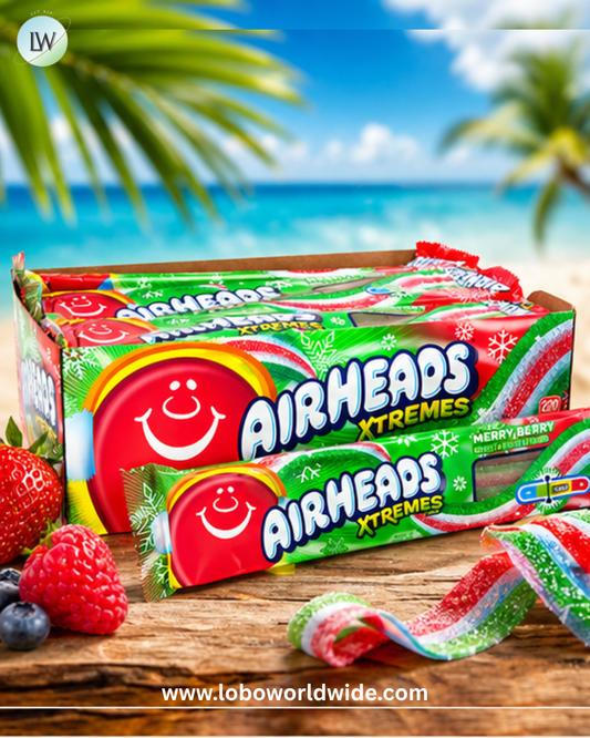 Airheads Extremes Christmas Belt Merry Berry - 18ct