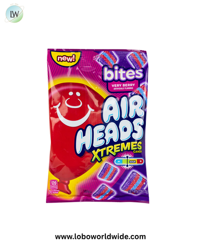 Airheads Xtremes Very Berry Bites Peg Bag - 12ct