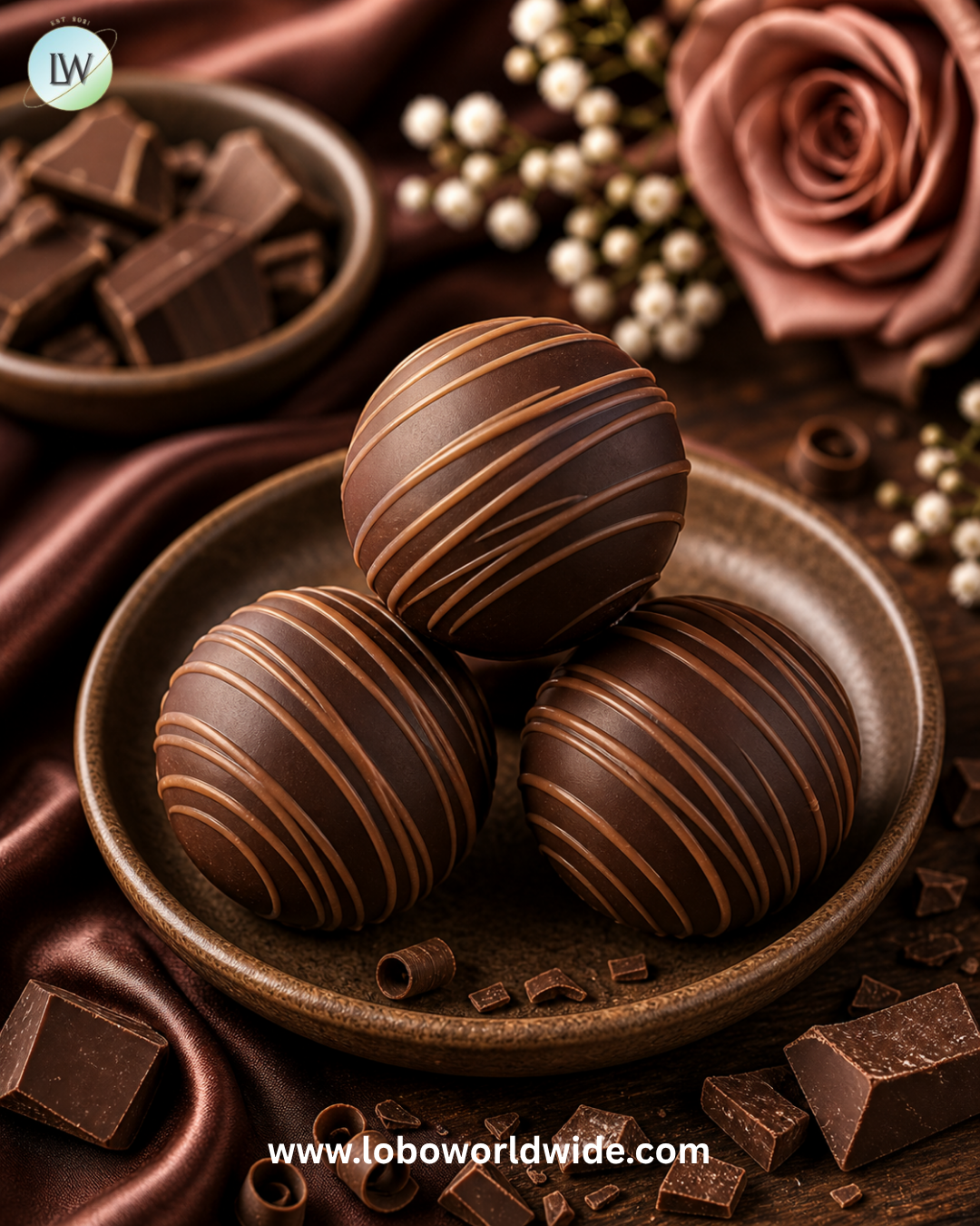 Amaretto Dessert Truffles Dark Chocolate Birnn - 24ct