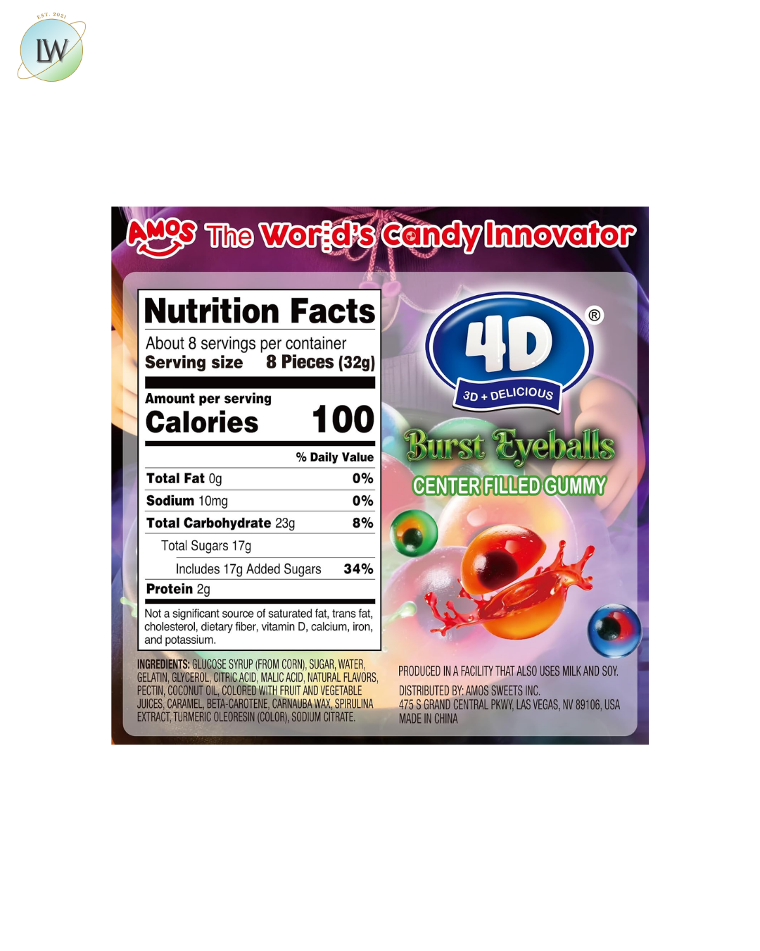 Amos Gummy Candy, 8.47 oz. (Various Shapes)