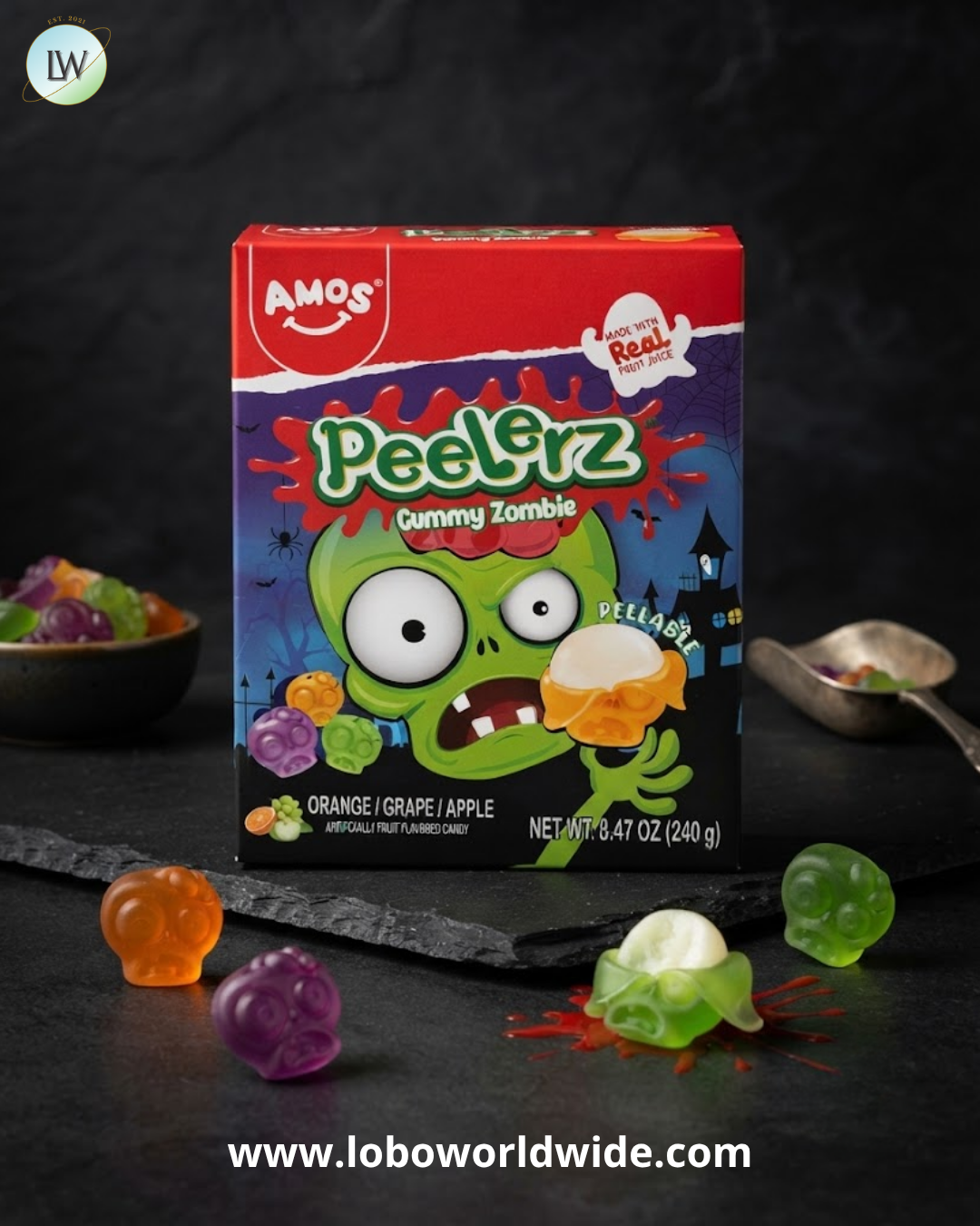 Amos Gummy Candy, 8.47 oz. (Various Shapes)