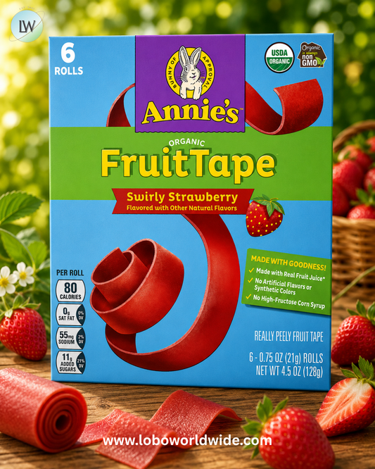 Annie's Homegrown, Organic FruitTape, Swirly Strawberry, 6 Rolls, 0.75 oz (21 g) Each