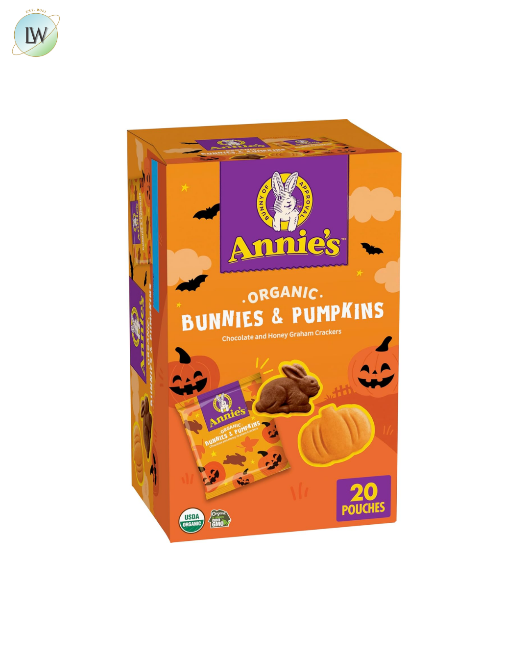 Annie's Organic Bunnies & Pumpkins Halloween Graham Cracker Snacks, 20 oz, 20 ct.