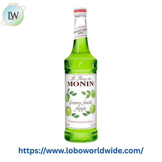 Monin Premium Granny Smith Apple Flavoring / Fruit Syrup (Various Sizes)