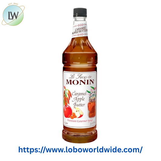 Monin Premium Caramel Apple Butter Flavoring Syrup 1 Liter