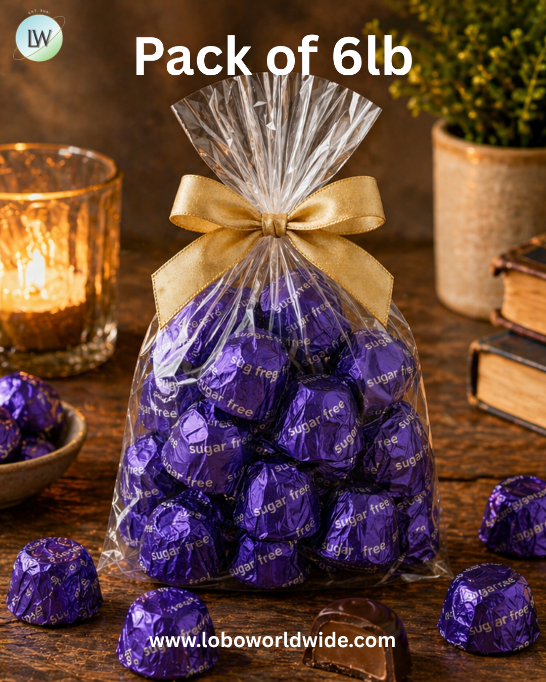 Ashers Sugar Free Dark Chocolate Cordial Cherries in Foils