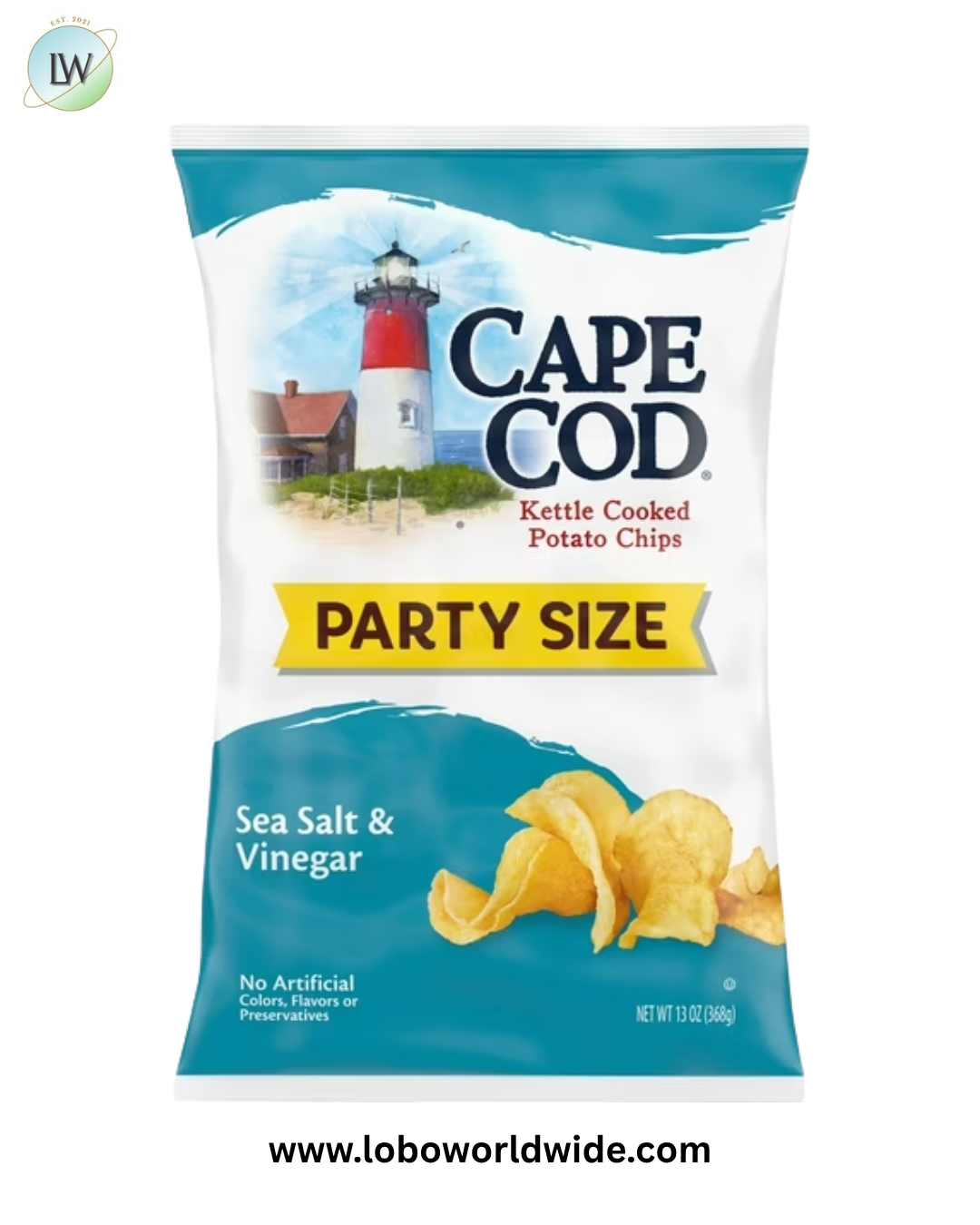 Cape Cod Potato Chips, Sea Salt & Vinegar Kettle Chips, 13 oz