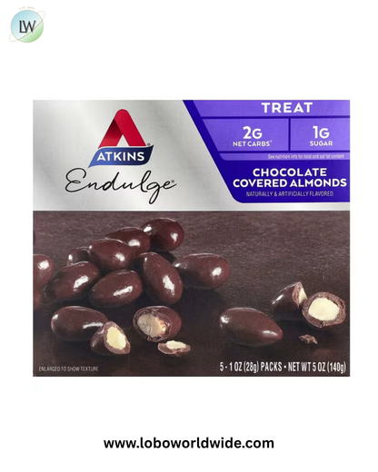 Atkins, Endulge®, Chocolate Covered Almonds, 5 Packs, 1 oz (28 g) Each