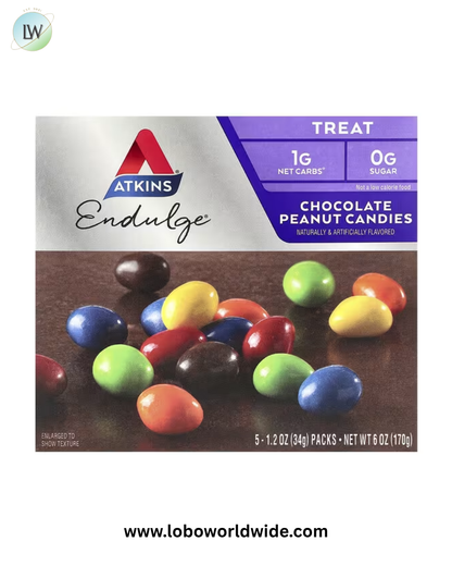 Atkins, Endulge®, Chocolate Peanut Candies, 5 Packs, 1.2 oz (34 g) Each